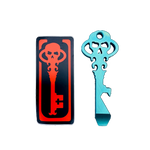 Chaves Knives Skeleton Key Tool Prybar Titanium GREEN Crosshatch
