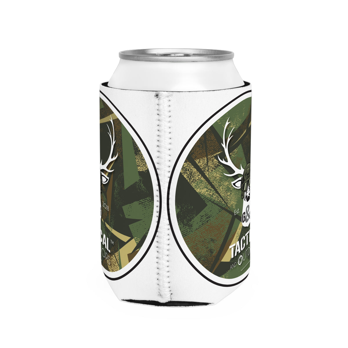 G&G Tactical Outdoors Can Cooler Sleeve Green Camoflauge for 12 oz