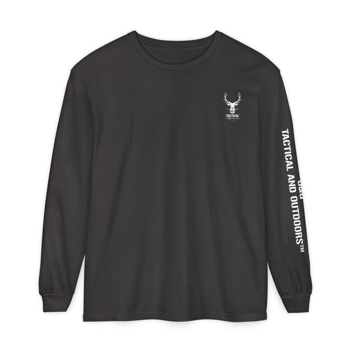G&G Tactical Outdoors Official Long Sleeve Tee — White Logo Sleeve Graphic