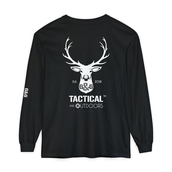 G&G Tactical Outdoors Official Long Sleeve Tee — White Logo Sleeve Graphic