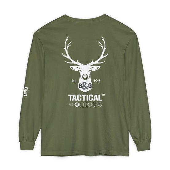 G&G Tactical Outdoors Official Long Sleeve Tee — White Logo Sleeve Graphic