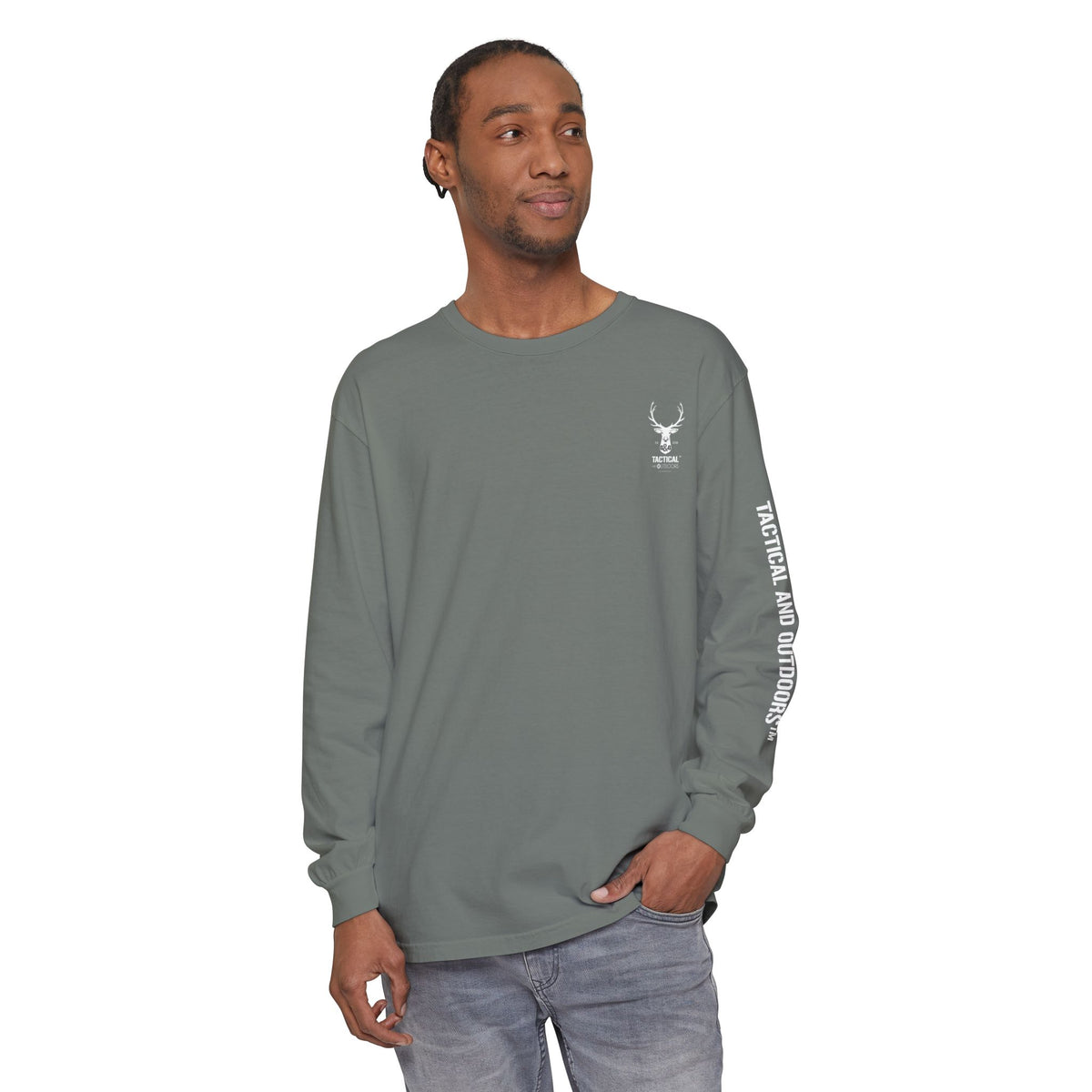G&G Tactical Outdoors Official Long Sleeve Tee — White Logo Sleeve Graphic