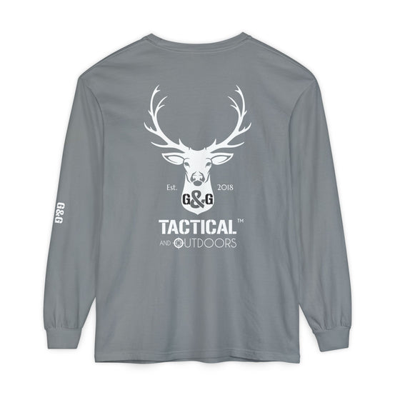 G&G Tactical Outdoors Official Long Sleeve Tee — White Logo Sleeve Graphic