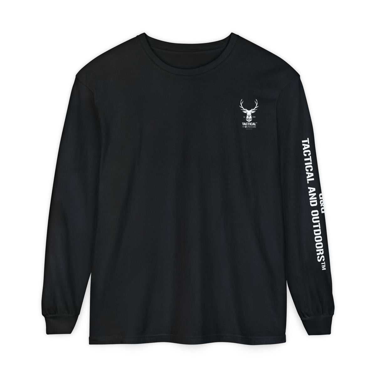 G&G Tactical Outdoors Official Long Sleeve Tee — White Logo Sleeve Graphic