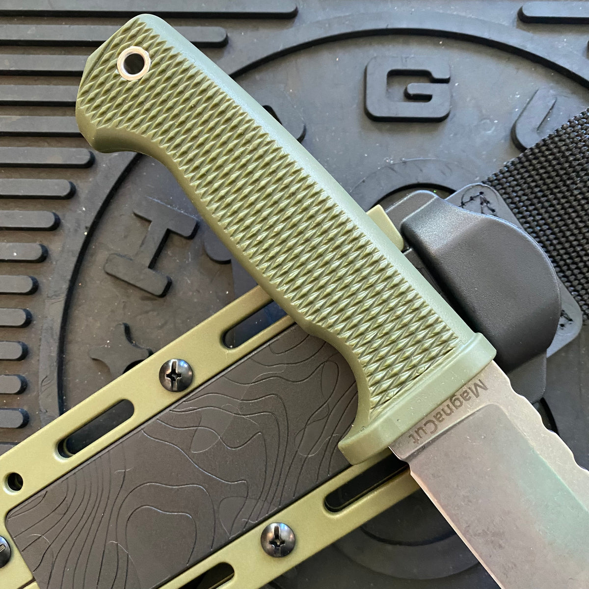 Demko FreeReign Drop Point 5" MagnaCut OD Green Handle Fixed Blade Knife MADE IN USA