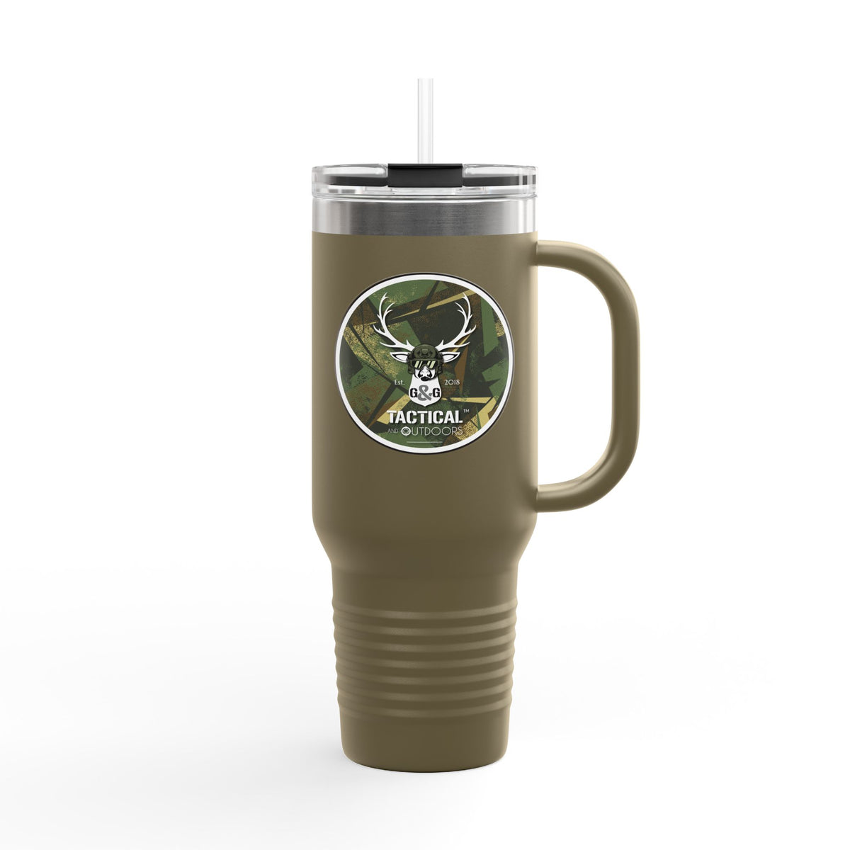 G&G Tactical and Outdoors 40oz Insulated Travel Mug Green Camoflauge