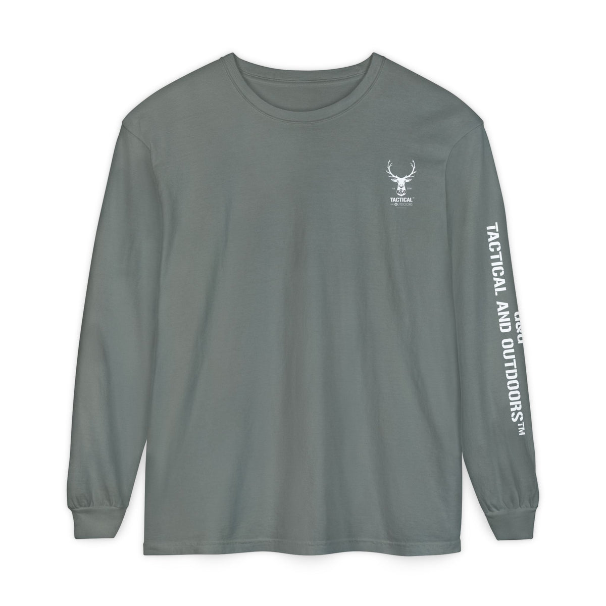 G&G Tactical Outdoors Official Long Sleeve Tee — White Logo Sleeve Graphic