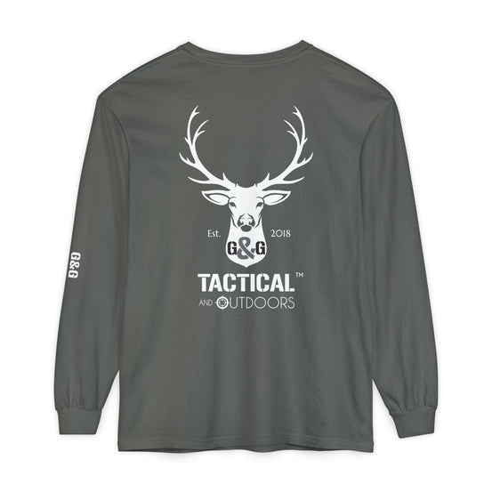 G&G Tactical Outdoors Official Long Sleeve Tee — White Logo Sleeve Graphic