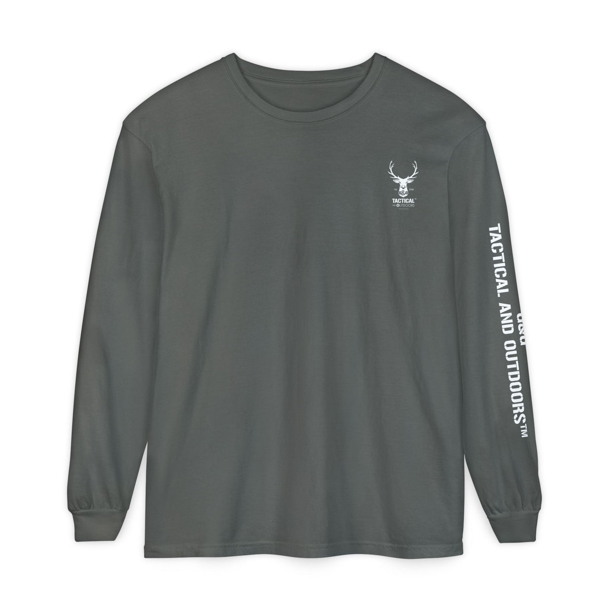 G&G Tactical Outdoors Official Long Sleeve Tee — White Logo Sleeve Graphic