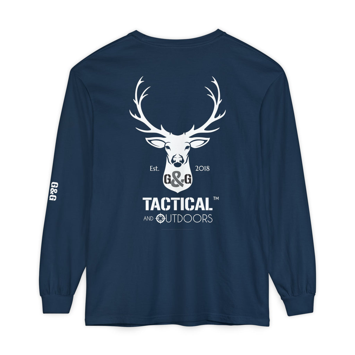 G&G Tactical Outdoors Official Long Sleeve Tee — White Logo Sleeve Graphic