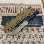 Spartan KA-Bar 7" CPM MagnaCut Flat Dark Earth Fixed Blade Knife with Kydex Tan Sheath SB54DEBKKYTN