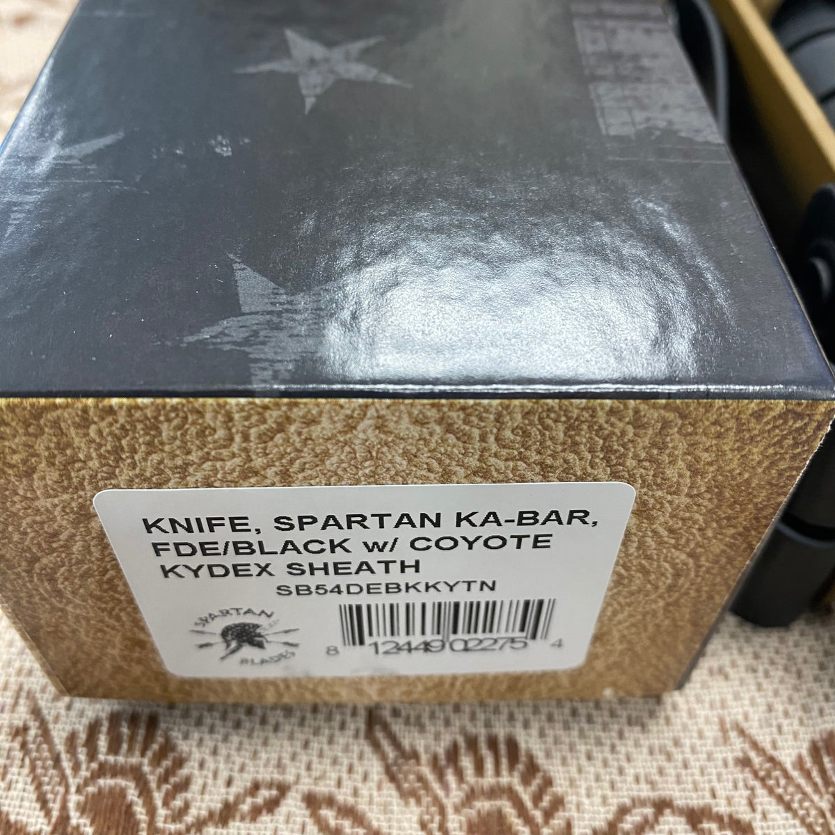 Spartan KA-Bar 7" CPM MagnaCut Flat Dark Earth Fixed Blade Knife with Kydex Tan Sheath SB54DEBKKYTN