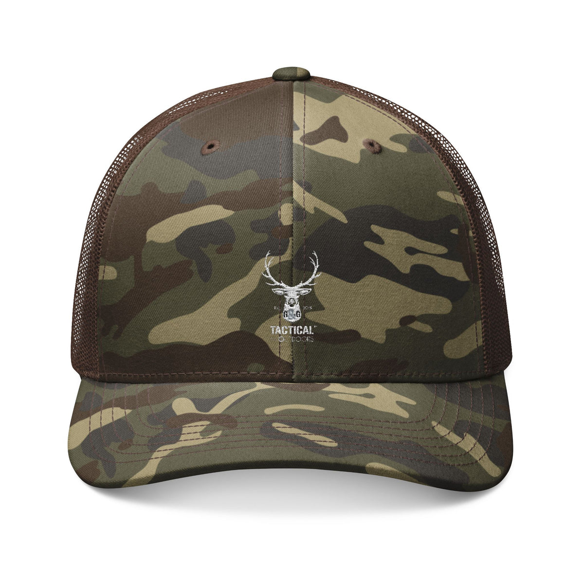 G&G Tactical and Outdoors Camo Trucker Hat — Embroidered Deer