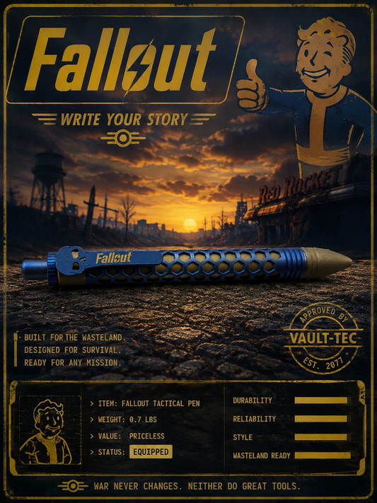 Chaves Knives Clicker Pen - Hex Dot Fallout Theme Vaultec 1