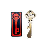 Chaves Knives Skeleton Key Tool Prybar Titanium BRONZE Crosshatch