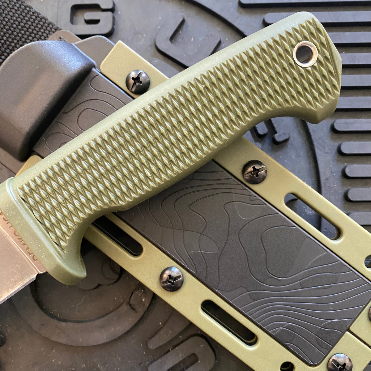 Demko FreeReign Drop Point 5" MagnaCut OD Green Handle Fixed Blade Knife MADE IN USA