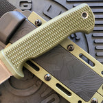 Demko FreeReign Drop Point 5" MagnaCut OD Green Handle Fixed Blade Knife MADE IN USA