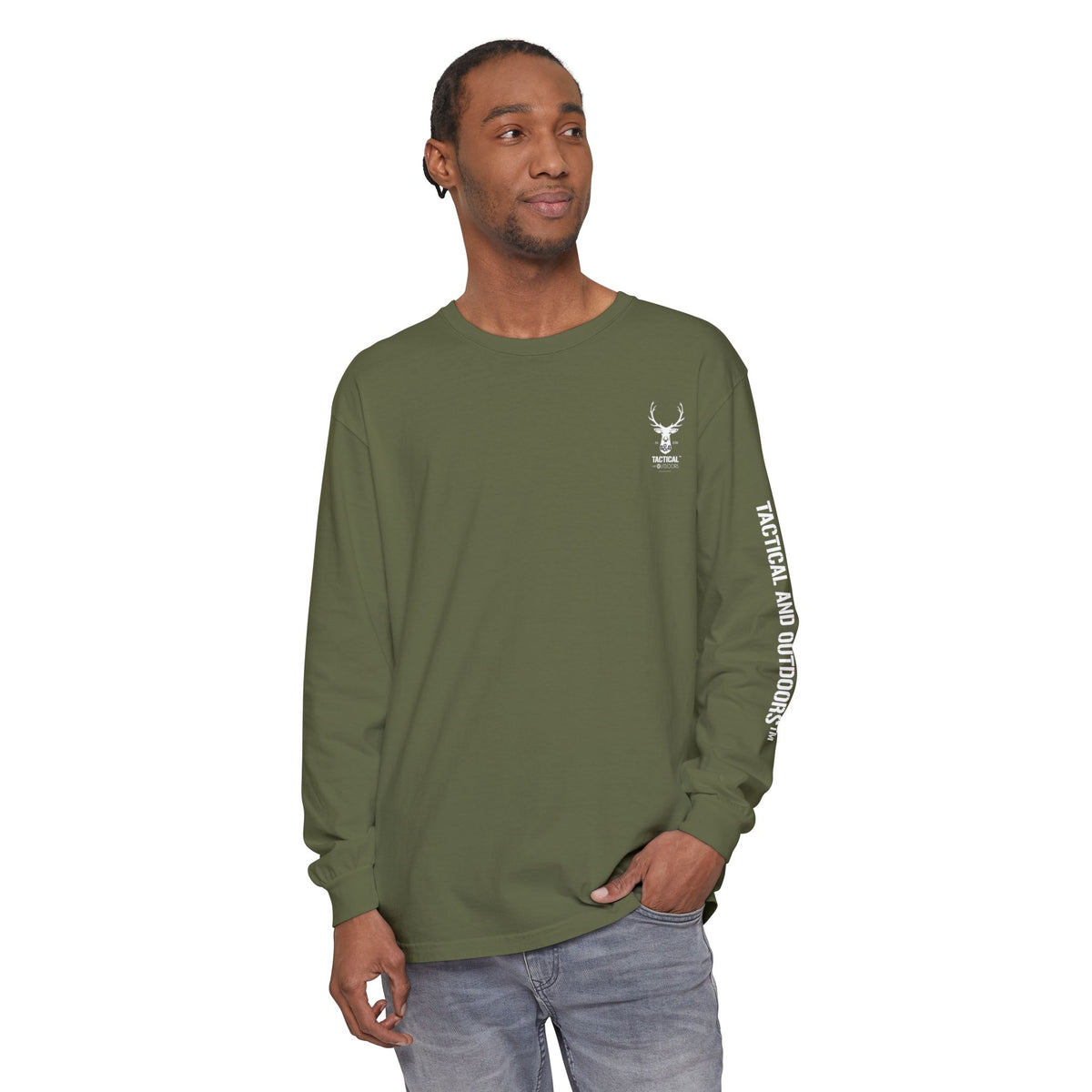 G&G Tactical Outdoors Official Long Sleeve Tee — White Logo Sleeve Graphic