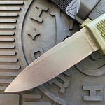 Demko FreeReign Drop Point 5" MagnaCut OD Green Handle Fixed Blade Knife MADE IN USA