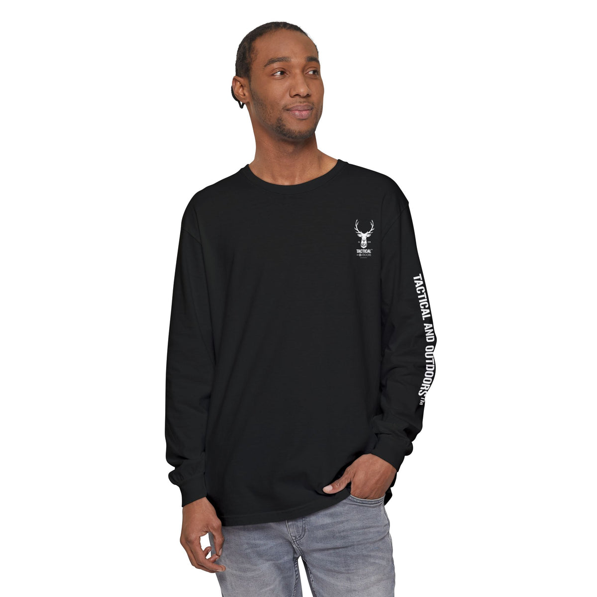 G&G Tactical Outdoors Official Long Sleeve Tee — White Logo Sleeve Graphic