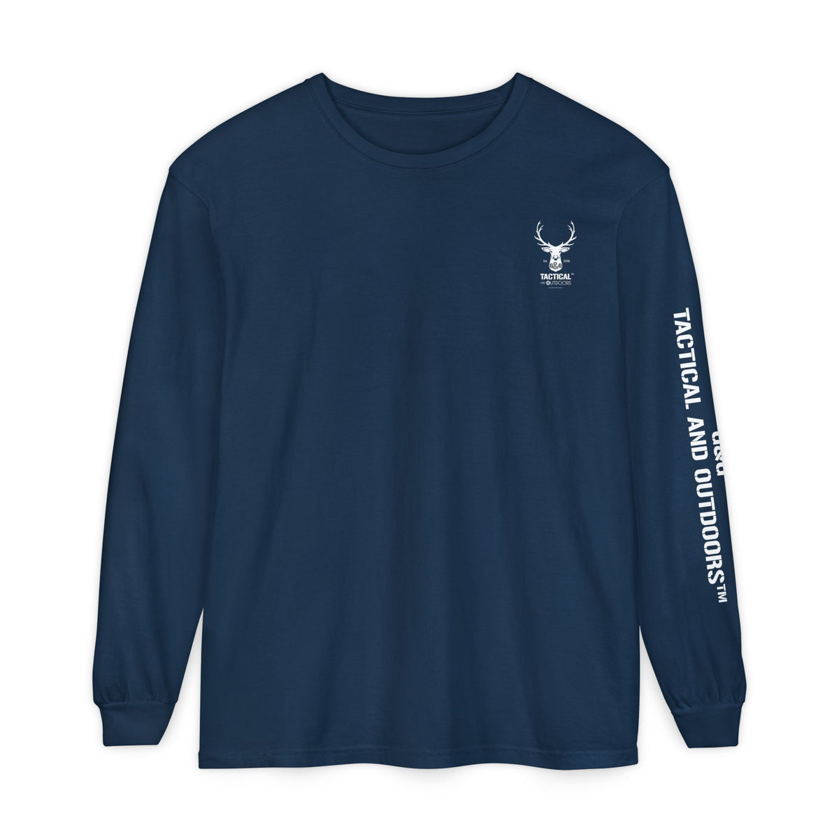 G&G Tactical Outdoors Official Long Sleeve Tee — White Logo Sleeve Graphic