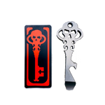 Chaves Knives Skeleton Key Tool Prybar Titanium SILVER NATURAL Crosshatch