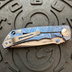 Spartan Blades Harsey Folder - Blue Oculus Theme, Satin Magnacut Blade, Satin Hardware Knife