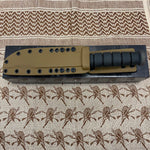 Spartan KA-Bar 7" CPM MagnaCut Flat Dark Earth Fixed Blade Knife with Kydex Tan Sheath SB54DEBKKYTN