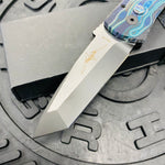 ProTech Emerson CQC-7 3.25" Tanto Automatic Knife Van Gogh Handle with Mother of Pearl Push Button