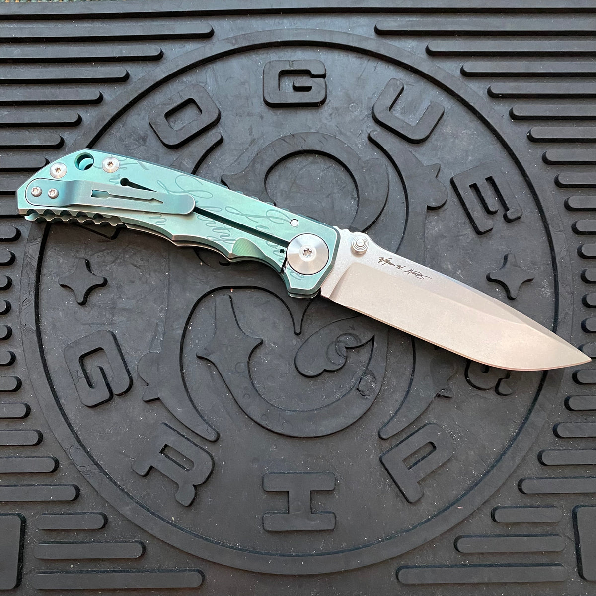 Spartan Blades Harsey Folder - Ladies of Liberty Green Theme, Stonewash Magnacut Blade, Satin ANO Hardware Knife