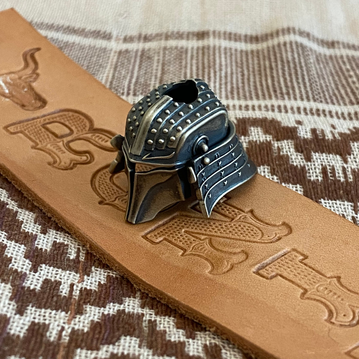 Ronin Samurai Helmet GGTO Exclusive "BRASS" Lanyard Bead