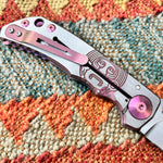 Spartan Blades Harsey Folder - PINK Mayan with Blue Stones, Magnacut Blade, Pink ANO Hardware Knife