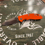 Rick Hinderer XM-18 3.25" Spearpoint, Magnacut Blade, Orange G10, Stonewash Bronze Knife