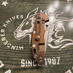 Rick Hinderer XM-18 3.25" Spearpoint, Magnacut Blade, Orange G10, Stonewash Bronze Knife