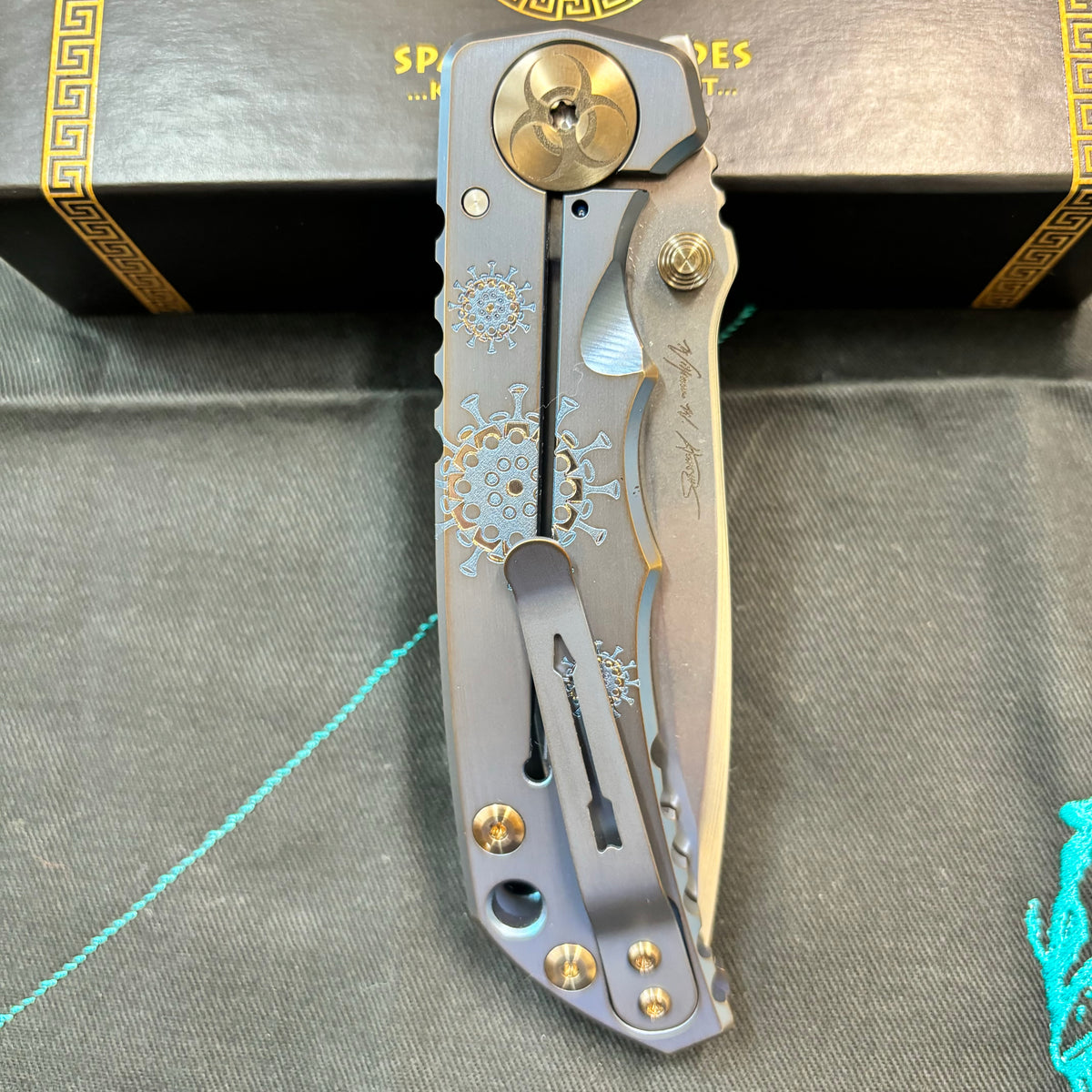 Spartan Blades Harsey Folder - Plague Doctor BLUE Special Edition