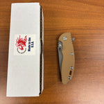 Rick Hinderer XM-18 3.25" Spearpoint, Working Finish Magnacut Blade, Coyote G10, Battle Bronze Knife