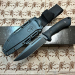 Spartan Harsey Fighter SBSL006BK Fixed Black Blade with Black Retention Sheath