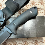 Spartan Harsey Fighter SBSL006BK Fixed Black Blade with Black Retention Sheath