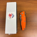 Rick Hinderer Eklipse SKINNY Slicer 3.5" Magnacut, Hollow Grind, Tri-Way, Stonewash Blue, Orange G10 Knife