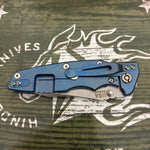 Rick Hinderer Eklipse Spearpoint 3.5" S45VN, Tri-Way, Stonewash Blue, Blue/Black G10 Folding Knife