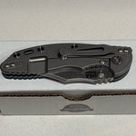 Rick Hinderer XM-18 3.5" Magnacut Bowie, Non Flipper, Tri-Way, Bead Blast, Stonewash Blade, Blue/Black G10 Knife