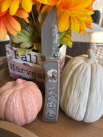 Chaves Redencion Street Integral Magnetic Titanium, Tanto Belt Finish M390 Blade, Knife HALLOWEEN PUMPKINS THEME
