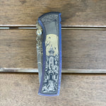 Chaves Redencion Street Integral Magnetic Titanium, Tanto Belt Finish M390 Blade, Knife HALLOWEEN HAUNTED HOUSE THEME
