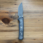 Chaves Knives x Sam Tran Arison Street 3.25" Stonewash Integral Knife  HALLOWEEN HORSEMAN THEME