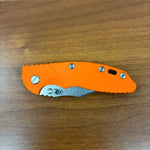 Rick Hinderer XM-18 3.5" Magnacut Bowie, Non Flipper, Tri-Way, Bead Blast, Stonewash Blade, Orange G10 Knife
