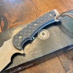 Spartan Blades Horkos Flat Hard Earth 5.6" Fixed Blade Knife Micarta Flat Dark Earth Handle with Tan Molle Sheath SB4DEGRNLTN