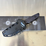 Spartan Blades Alala 3.75" Black Fixed Blade 1095 Cro-Van Steel Knife SBSL004BKBK