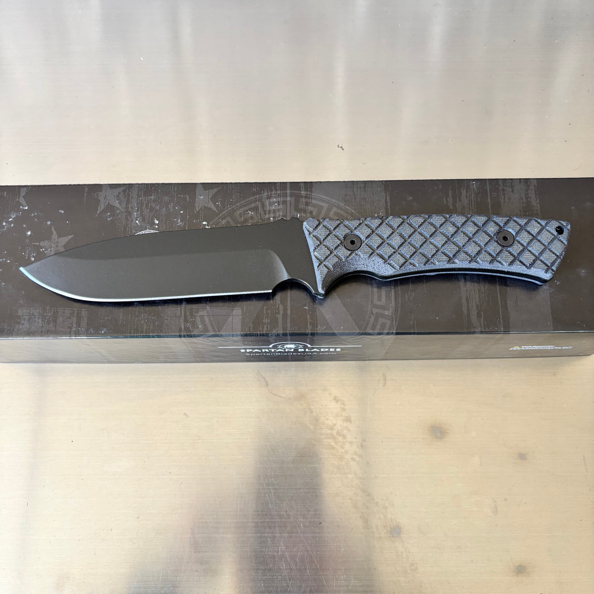 Spartan Blades Damysus 5.5" Fixed Blade 1095 Cro-Van Steel Knife SBSL003BKBK