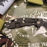 Rick Hinderer XM-24 4.0" S45VN Harpoon Spanto Tri-Way Battle Black, Black G10 Knife