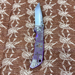 Spartan Blades Harsey Folder - Templar Theme, Stonewash Magnacut 4" Blade Knife